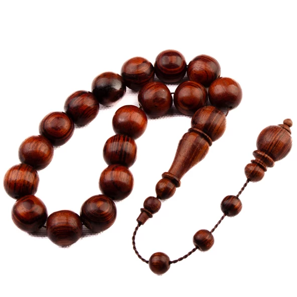 Efe Boy Küre Kesim 14x14 mm Sistem Püsküllü Ağaç Tesbih ürün görseli 1