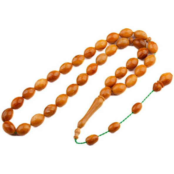 Özel Seri Usta İşi Arpa Kesim 13x10 mm Kuka Sistem Püsküllü Tesbih ürün görseli 1