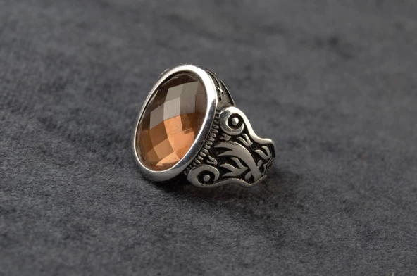 Renk Değiştiren Zultanit Taşlı Gümüş Yüzük 15,50 Gram - Resim 2