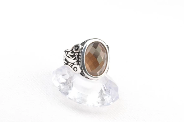 Renk Değiştiren Zultanit Taşlı Gümüş Yüzük 15,50 Gram ürün görseli 1