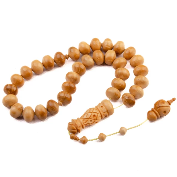 İri Boy Tekerlek Kesim 14x11 mm Kuka Sistem Püsküllü Tesbih ürün görseli 1