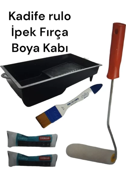 Dekor Ipek Fırça ve Kadife Rulo Seti