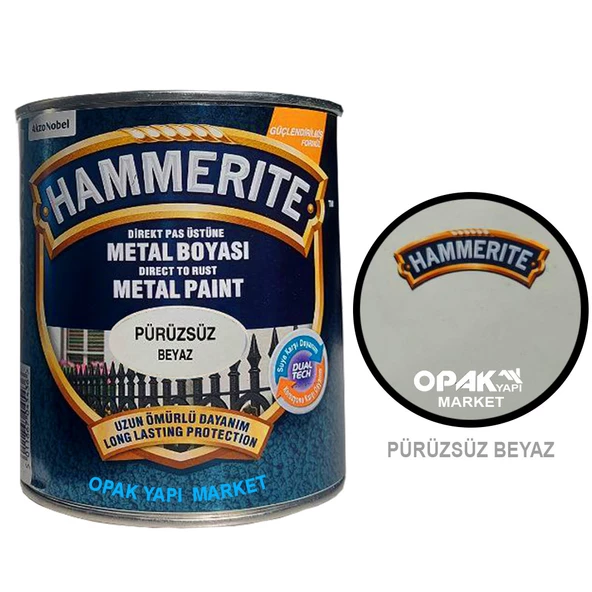 Marshall Hammerite Düz Beyaz 0,25 Lt ürün görseli 1