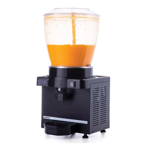 Samixir S22.DB Şerbetlik-22 litre soğuk içecek dispenseri-fıskiyeli-dijital-siyah