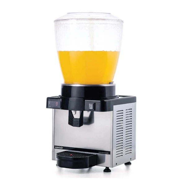 Samixir S22.DI Şerbetlik-22 litre soğuk içecek dispenseri-fıskiyeli-dijital-inox