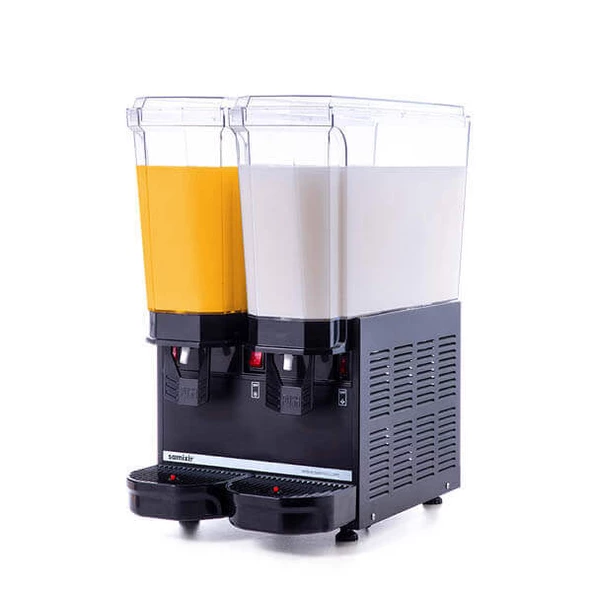 Samixir 40.MMB Klasik Twin Soğuk İçecek Dispenseri, 20+20 L, Karıştırıcılı, Siyah