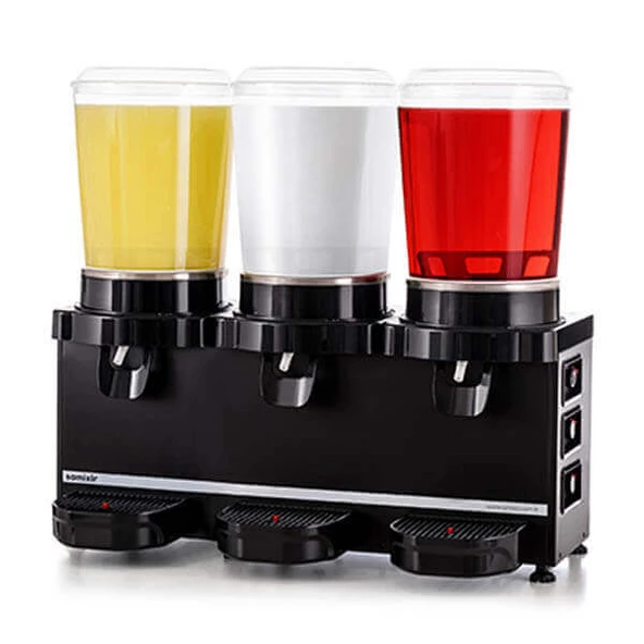 Samixir MMM30.AB Soğuk İçecek Dispenseri, 10+10+10 L, Analog, Panoramik, Karıştırıcılı, Siyah