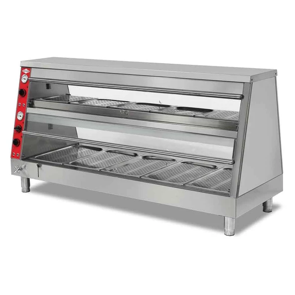 Empero EMP.PLC-D-GN51 Elektrikli Isıtmalı Teşhir Ünitesi 2 Katlı 180x69x93 cm