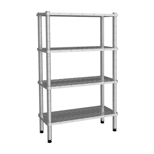 Empero EMP.D.3.36152-18-4-D 4 Katlı Delikli Raflar 36x152x180 cm INOX 304