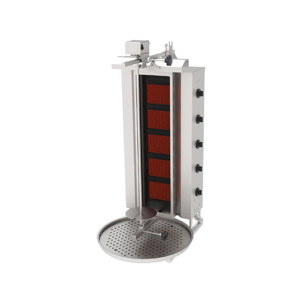 Atalay ADGC-5-U Döner Makineleri Gazlı Camlı Üstten Motorlu - 5 Radyanlı - 230 V