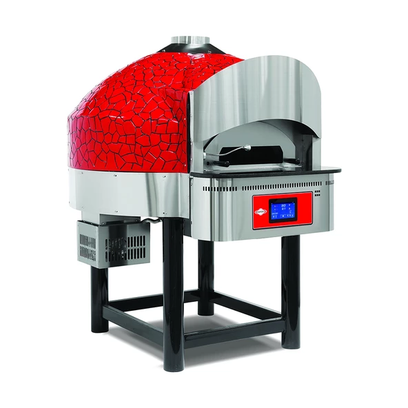 Empero EMP.SPO.03-D-RB-LPG Dijital Gazlı Sabit Tabanlı Pizza Fırını 9 Pizza Kapasiteli - Kırmızı, Siyah LPG'li