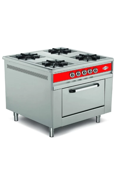 Empero EMP.9KG.021 Gazlı Fırınlı Kuzine - 4 göz açık ateş - LPGli