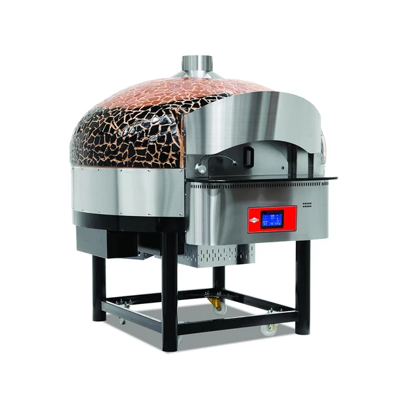 Empero EMP.SPO.02-D-BB-LPG Dijital Gazlı Döner Taban Pizza Fırını 9 Pizza Kapasiteli -Kahverengi, Siyah LPG'li