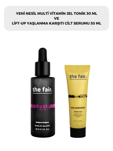 the fair. Multi Vitamin Jel Tonik 30 ml ve Sıkılaştırıcı ve Yaşlanma Karşıtı Cilt Serumu 30 ml