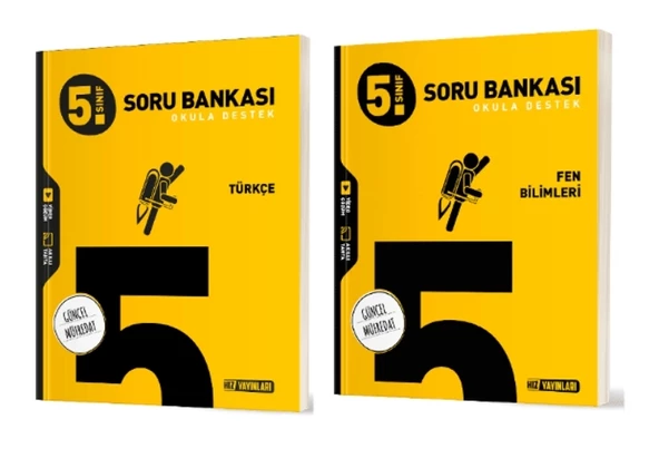 HIZ YAYINLARI 5. SINIF TÜRKÇE + FEN BİLİMLERİ SORU BANKASI