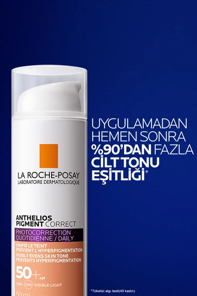 La Roche Posay Anthelios Pigment Correct Orta Ton Renkli Kırışıklık ve Leke Karşıtı Yüz Güneş Kremi