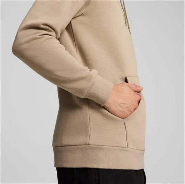 Puma Ess Big Logo Hoodie Erkek Bej Kapüşonlu Sweatshirt - 586689 13 - 7