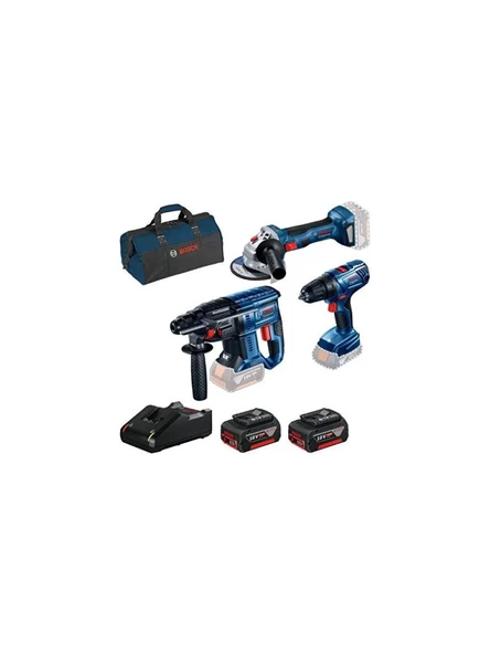 BOSCH GBH 180LI+GWS 180LI+GSR 180LI+2X4.0AH+GAL 18V-40+RAFBAG PROFESYONEL SET