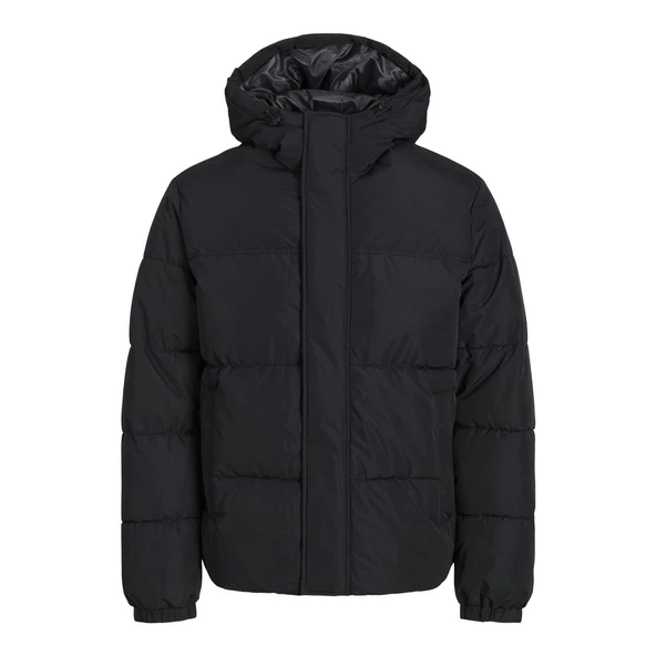 Jack & Jones 12256974 Jjebradley Puffer Hood Sn Siyah