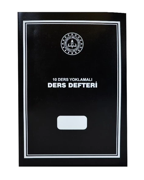 10 Ders Yoklamalı Ders Defteri 28x41 Siyah Plastik Kapak