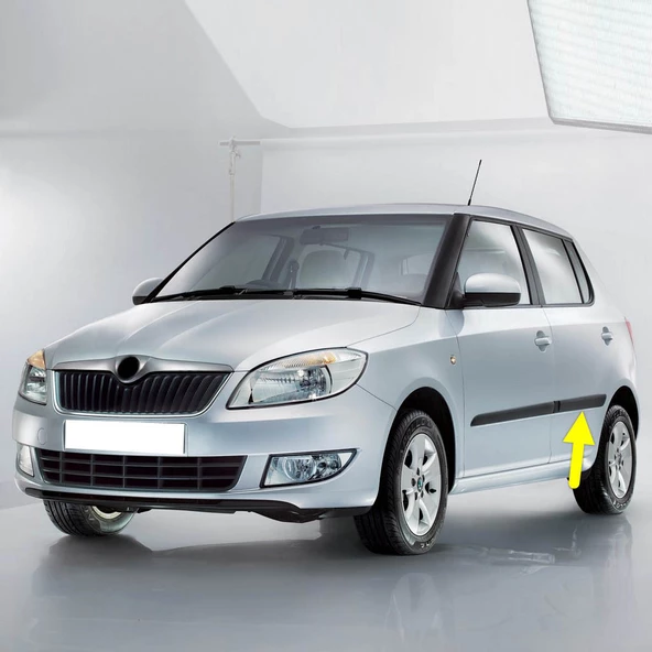 Skoda Fabia 2011-2014 Sol Arka Kapı Çıtası Düz 5J6853753