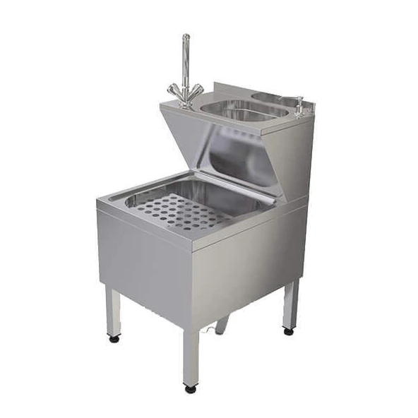 Erginoks 6EV00125 Erginoks Paspas Yıkama Evyesi - 50x60x90 cm - sabun dispenserli ürün görseli