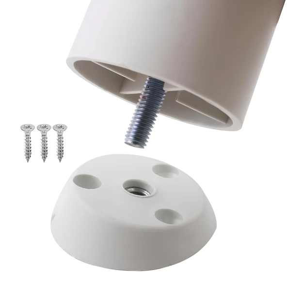 4 Adet Dereceli Zigon Sehpa Ayağı Tabanı Mobilya Masa Açılı Orta Sehpa Ayak Bağlantı Aparatı Beyaz - 4