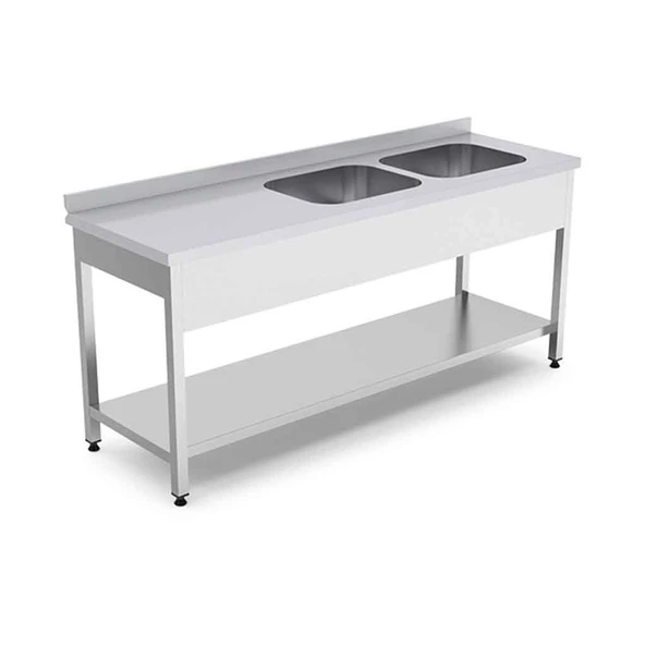 Empero EMP.E.61885-2ET-L 2 Evyeli Alt Raflı Tezgah Sol 1800*600*850 ürün görseli