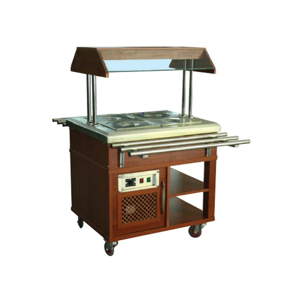 Atalay ASSB-02 Saladbarlar Orta Tip Ahşap Kaplama GN 1/1 x 2 - 230 V ürün görseli