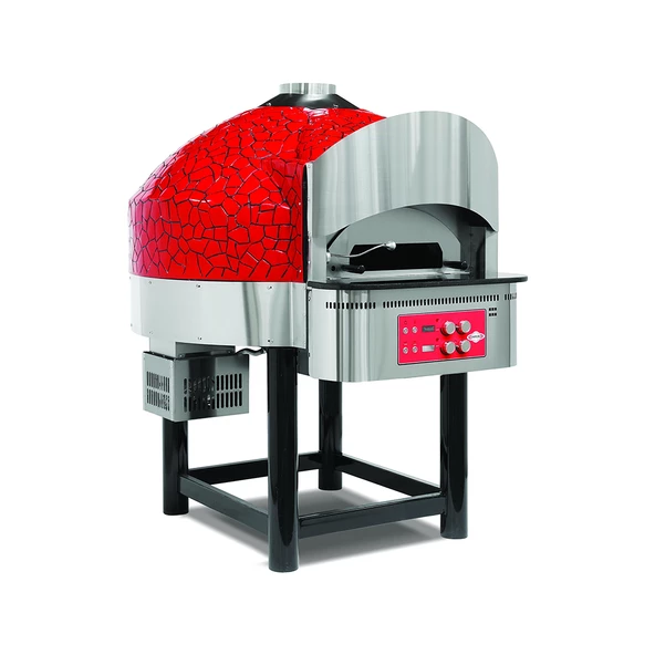 Empero EMP.SPO.04-RB-LPG Pizza Fırını Döner Tabanlı Gazlı Kırmızı-siyah Lpg