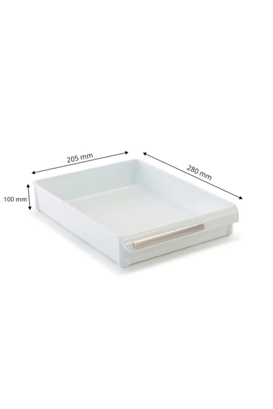 Prima Nova Buzdolabı Içi Organizer Dolap Içi Düzenleyici Raf 205*280*50 Mm Beyaz - Resim 4