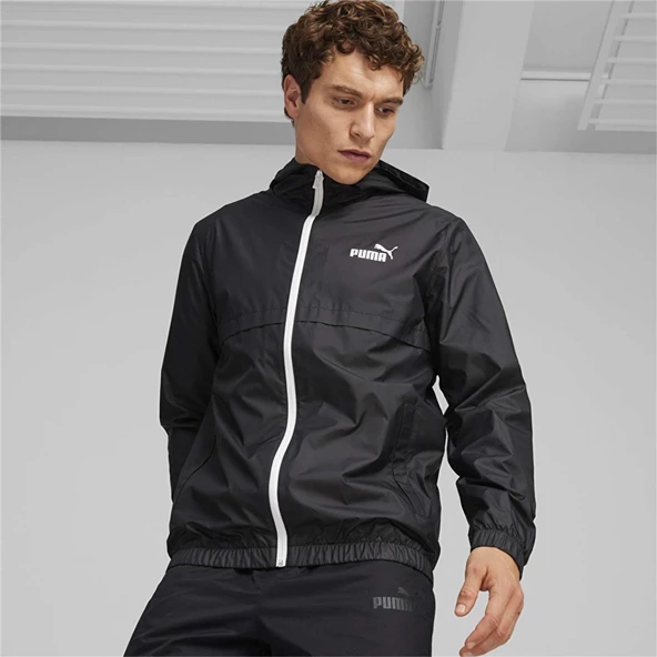 Puma Ess Solid Windbreaker Siyah Erkek Rüzgarlık - 847484 52