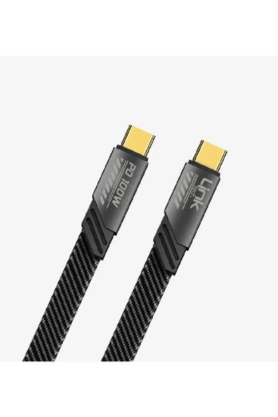 K472 Mecha Stil 120cm 100W Tip-C ? Tip-C PD Hızlı Şarj Kablosu