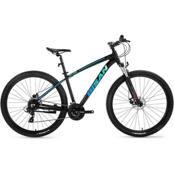 BİSAN MTX 7200 ERKEK DAĞ BİSİKLETİ 43CM MD 26 JANT 24 VİTES MAT SİYAH MAVİ