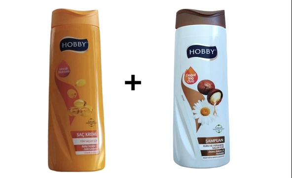Hobby Saç Kremi 500 ml + Hobby Şampuan 500 ml-2'li set ürün görseli 1