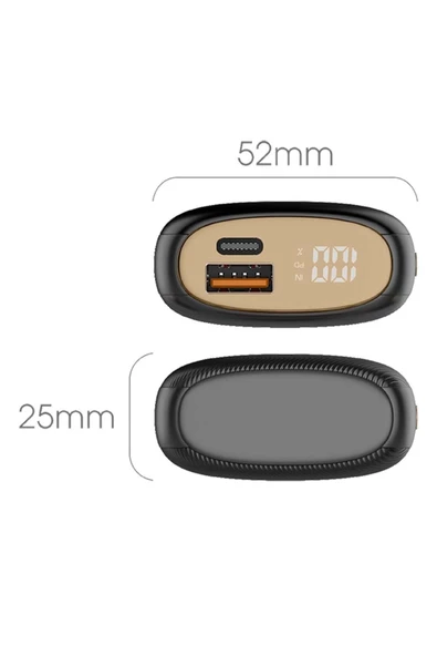 Pd13 Premium 10000 Mah Pd 30w Süper Hızlı Powerbank Siyah - 6