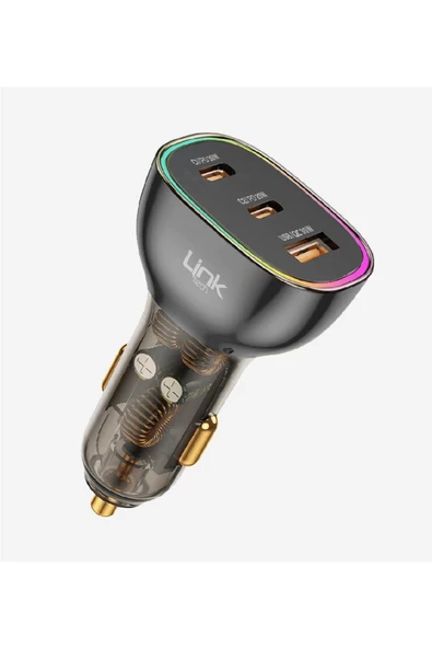 C506 Şeffaf 80W Çift PD (30+20W) & QC 30W Süper Hızlı Araç Şarj Cihazı - 2