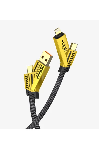 K474 Mecha Stil 120cm 100W 4'lü Hızlı Şarj Kablosu