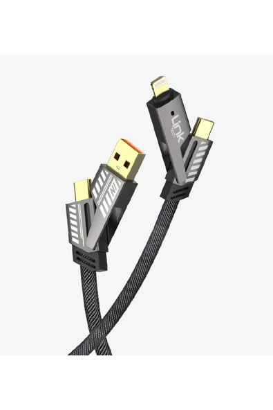 K474 Mecha Stil 120cm 100W 4'lü Hızlı Şarj Kablosu