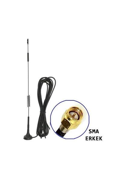 12dbi Dış Mekan Anten Sma Erkek 1.5 Metre Kablo 700mhz - 2.7ghz Mıknatıslı Gsm Wifi - Resim 5