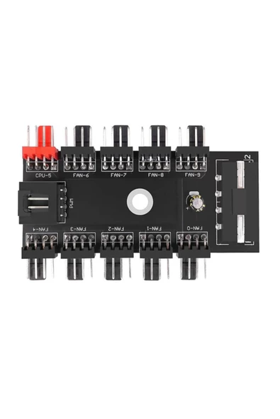 10lu Fan Kontrol Kartı Fan Çoklayıcı 4pin 3pin Pwm Fan Hub 10port - 4