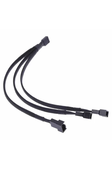 1 to 3 Çoğaltıcı 25cm Fan Uzatma Kablosu Y Tip 4 Pin 3 Pin Bilgisayar Kasa Anakart Ekran Kartı - 6