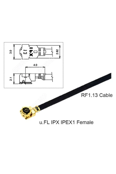 15cm Ipex1 Erkek İpex1 Dişi RF Bağlantı Kablosu Altın Kaplama RF Anten Mhf1 UFL U.FL Mini PCIe - Resim 4