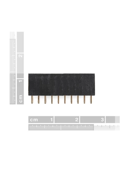 10 Pin Tek Sıra Dişi Header 180 Derece 1x10 Pin 2.54mm Soket Konnektör Breadboard Pcb Devre Bağlantı - Resim 3