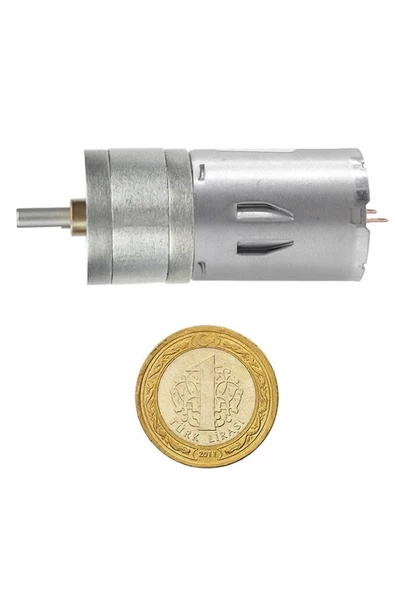 12v 620rpm Jga25-370 Redüktörlü Dc Motor Metal Dişli Yüksek Tork Kuvvet 25mm Robot Oyuncak - Resim 4
