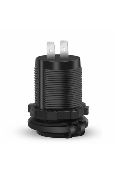 12v Dual Usb Araç Şarj Soketi 5v 1a 2.1a Çift Usb Ledli Su Geçirmez Şarj Adaptörü Oto - Resim 7