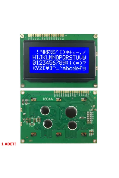 1604a 4x16 Mavi Karakter Lcd Modül Display Ekran 5v Beyaz Arka Işık 16x4 16 X 4 Standart Sol Üst - Resim 2