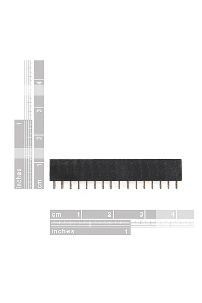 16 Pin Tek Sıra Dişi Header 180 Derece 1x16 Pin 2.54mm Soket Konnektör Breadboard Pcb Devre Bağlantı - Resim 3