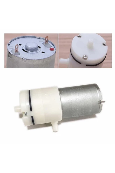 12V Mini Hava Pompası 60KPa 2.8l/dakika Vakum Akvaryum Medikal Hava Tankı Gaz Motor Havalandırma - 3