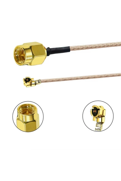 15cm Sma Erkek Ipex1 Mhf1 RF Bağlantı Kablosu Altın Kaplama Soket Konnektör Koaksiyel Kabl UFL U.FL